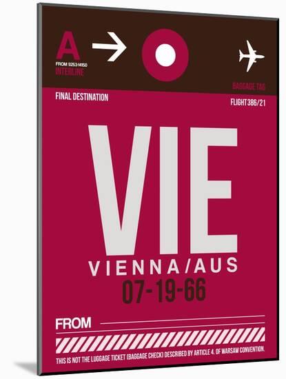 VIE Vienna Luggage Tag 2-NaxArt-Mounted Art Print