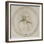 Vieillard à mi-corps, la tête de profil-Leonardo da Vinci-Framed Giclee Print