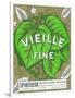 Vieille Fine Wine Label - Europe-Lantern Press-Framed Art Print