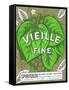 Vieille Fine Wine Label - Europe-Lantern Press-Framed Stretched Canvas