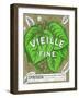 Vieille Fine Wine Label - Europe-Lantern Press-Framed Art Print