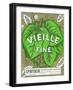 Vieille Fine Wine Label - Europe-Lantern Press-Framed Art Print