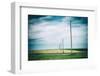Vielbrunn, Hesse, Germany, Old Power Supply Lines Above Fields-Bernd Wittelsbach-Framed Photographic Print