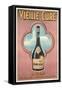 Vielle Cure Liqueur Ad-null-Framed Stretched Canvas