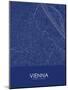 Vienna, Austria Blue Map-null-Mounted Poster