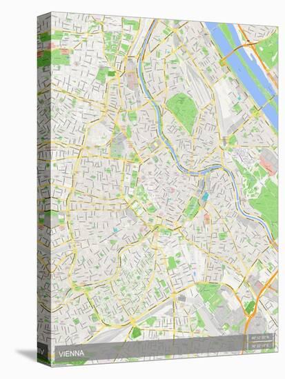 Vienna, Austria Map-null-Stretched Canvas