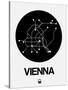 Vienna Black Subway Map-NaxArt-Stretched Canvas