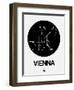 Vienna Black Subway Map-NaxArt-Framed Art Print