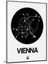 Vienna Black Subway Map-NaxArt-Mounted Art Print
