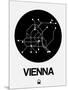 Vienna Black Subway Map-NaxArt-Mounted Art Print