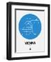 Vienna Blue Subway Map-NaxArt-Framed Art Print