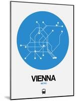 Vienna Blue Subway Map-NaxArt-Mounted Art Print