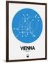 Vienna Blue Subway Map-NaxArt-Framed Art Print