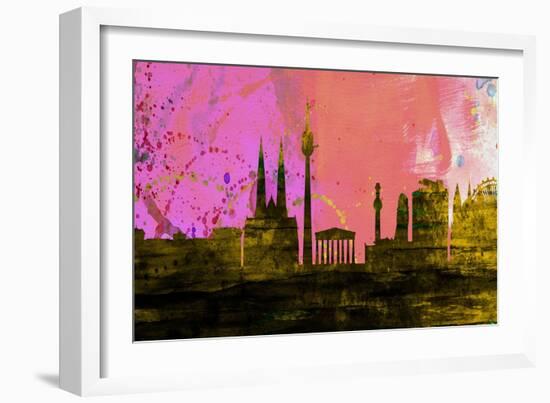 Vienna City Skyline-NaxArt-Framed Art Print