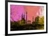 Vienna City Skyline-NaxArt-Framed Art Print