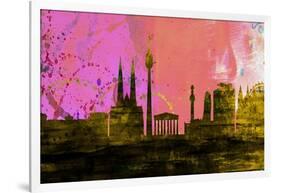 Vienna City Skyline-NaxArt-Framed Art Print