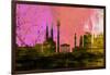 Vienna City Skyline-NaxArt-Framed Art Print