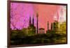 Vienna City Skyline-NaxArt-Framed Art Print