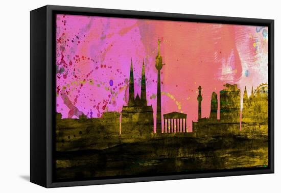 Vienna City Skyline-NaxArt-Framed Stretched Canvas