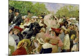 Vienna Lord Mayor Karl Lueger riding in his coach during the flower-corso in the Vienna Prater1904-Wilhelm Gause-Mounted Giclee Print