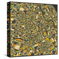 Vienna Map-Jazzberry Blue-Stretched Canvas