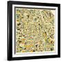 Vienna Map-Jazzberry Blue-Framed Art Print