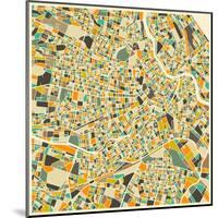 Vienna Map-Jazzberry Blue-Mounted Art Print