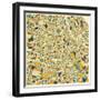 Vienna Map-Jazzberry Blue-Framed Art Print