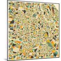 Vienna Map-Jazzberry Blue-Mounted Art Print