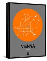 Vienna Orange Subway Map-NaxArt-Framed Stretched Canvas