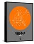 Vienna Orange Subway Map-NaxArt-Framed Stretched Canvas