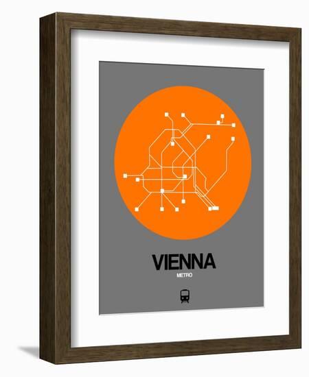 Vienna Orange Subway Map-NaxArt-Framed Art Print