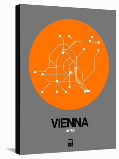 Vienna Orange Subway Map-NaxArt-Stretched Canvas