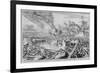 Vienna Print Cycle, Defence of the Fortifications of Vienna by Civilians, 1683 (Engraving)-Romeyn De Hooghe-Framed Giclee Print