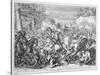 Vienna Print Cycle, Polish Cavalry Beginning Battle in the Vienna Forest, 1683 (Engraving)-Romeyn De Hooghe-Stretched Canvas