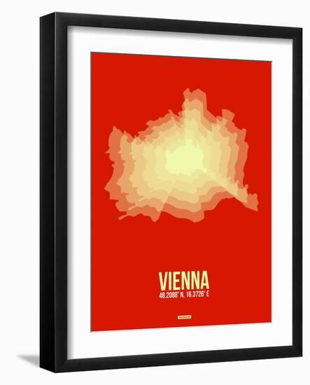 Vienna Radiant Map 1-NaxArt-Framed Art Print