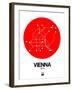 Vienna Red Subway Map-NaxArt-Framed Art Print