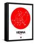 Vienna Red Subway Map-NaxArt-Framed Stretched Canvas