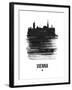 Vienna Skyline Brush Stroke - Black-NaxArt-Framed Art Print