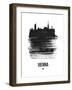 Vienna Skyline Brush Stroke - Black-NaxArt-Framed Art Print