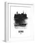 Vienna Skyline Brush Stroke - Black-NaxArt-Framed Art Print