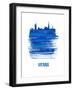 Vienna Skyline Brush Stroke - Blue-NaxArt-Framed Art Print
