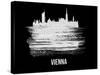 Vienna Skyline Brush Stroke - White-NaxArt-Stretched Canvas