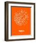 Vienna Street Map Orange-NaxArt-Framed Art Print