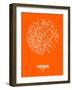 Vienna Street Map Orange-NaxArt-Framed Art Print