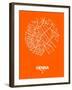 Vienna Street Map Orange-NaxArt-Framed Art Print