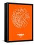 Vienna Street Map Orange-NaxArt-Framed Stretched Canvas