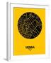 Vienna Street Map Yellow-NaxArt-Framed Art Print