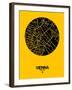 Vienna Street Map Yellow-NaxArt-Framed Art Print