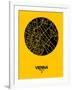 Vienna Street Map Yellow-NaxArt-Framed Art Print